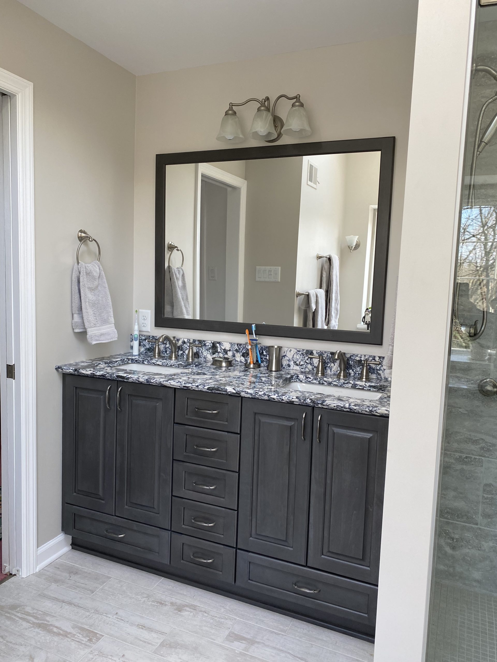  |  Blue Gray Marble Bathroom Vanity Full