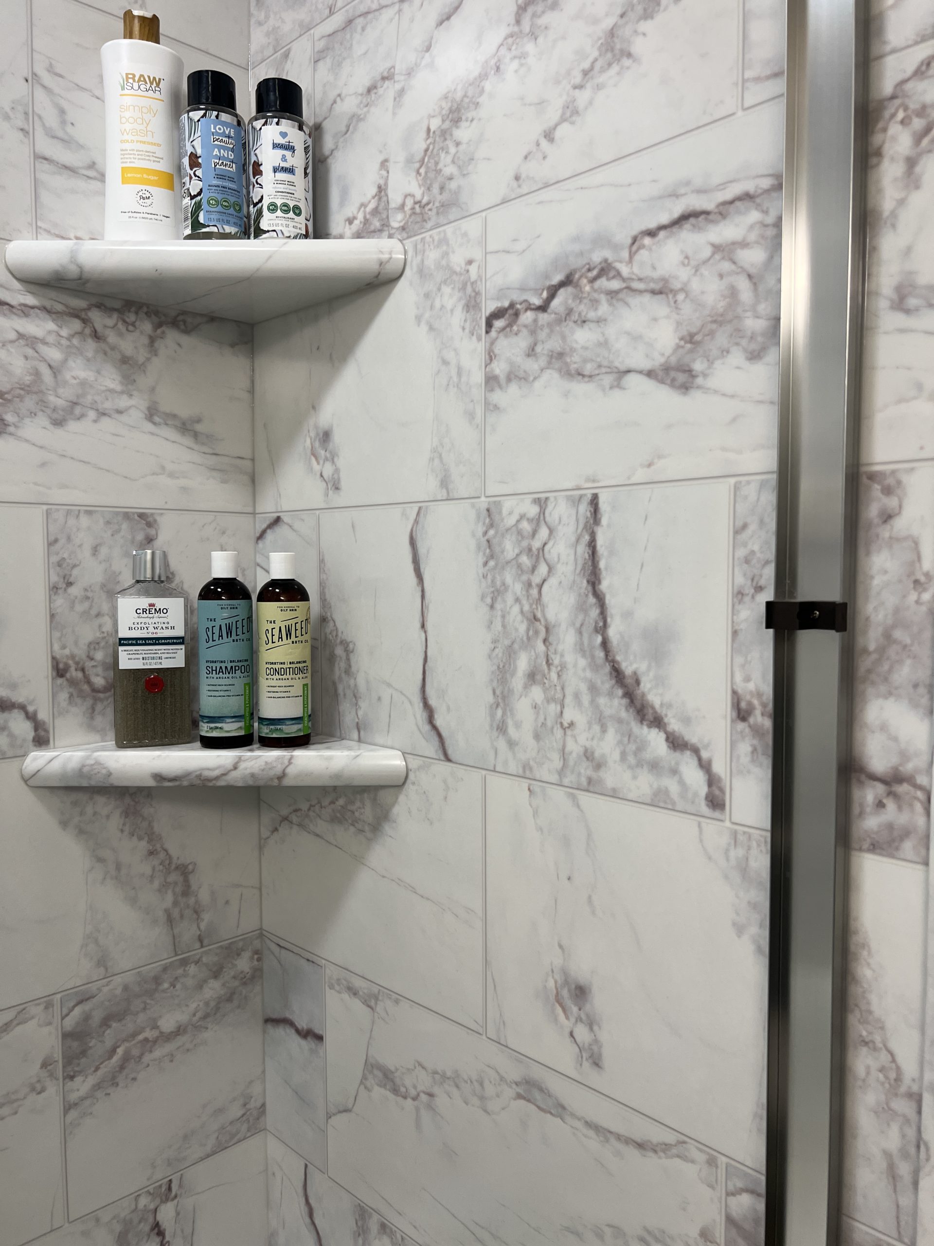  |  Dark Green Vanity Bathroom Shower shelves