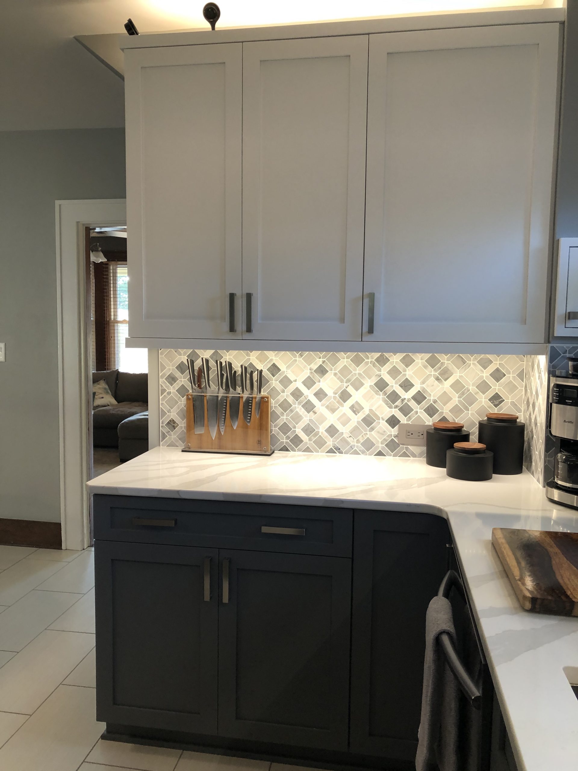  |  Gray and White Kitchen Cabinets