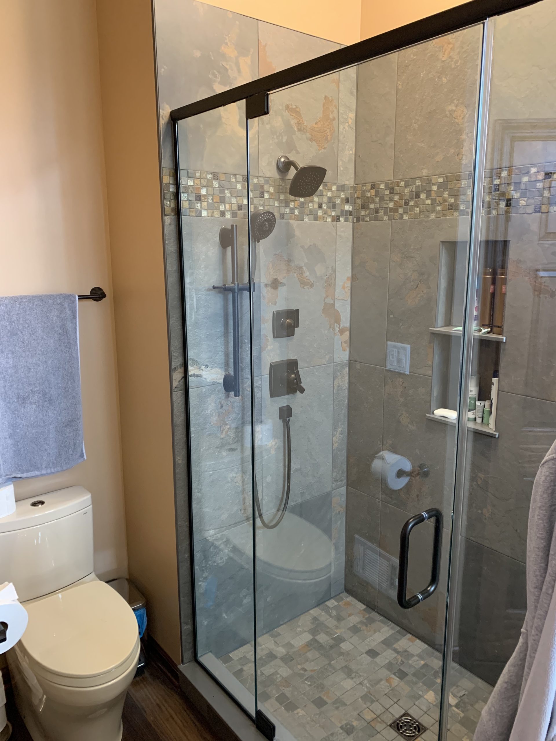  |  Neutral Marble Bathroom Shower