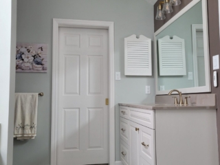 Luxury bathroom inspiration, vaulted ceiling bath idea, spa-like bathroom inspiration, neutral bathroom aesthetic, timeless bathroom idea
