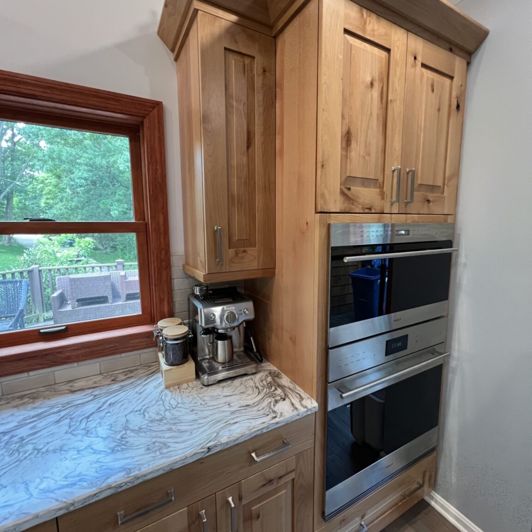 Warm wood cabinetry inspiration, built-in double oven kitchen, classic rustic cabinetry